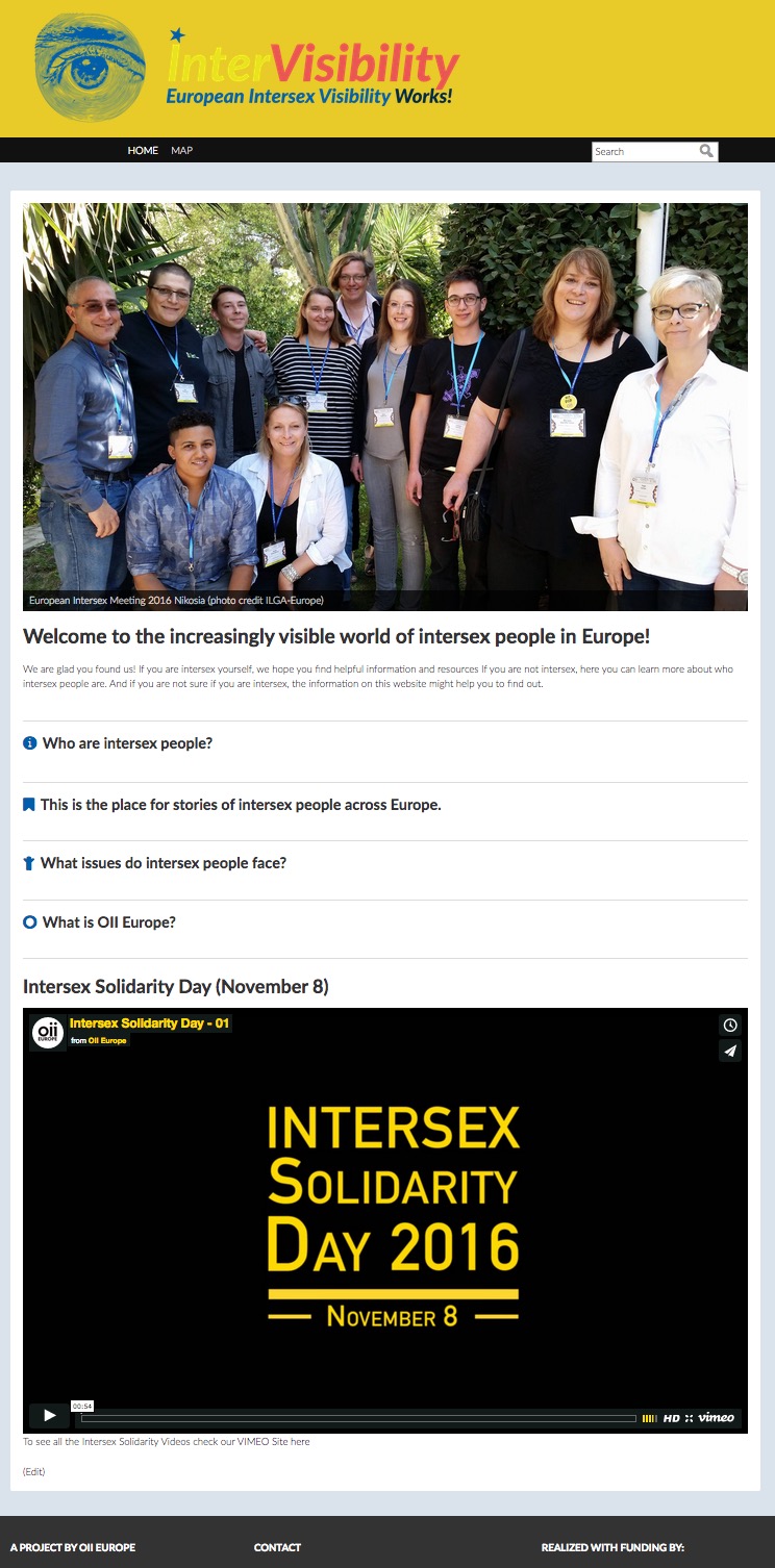 Intervisibility.eu - information about intersex in 23 languages and more to come