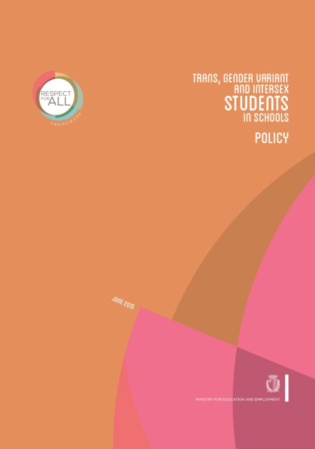 Trans, Gender Variant and Intersex Students in Schools Policy (Malta 2015)