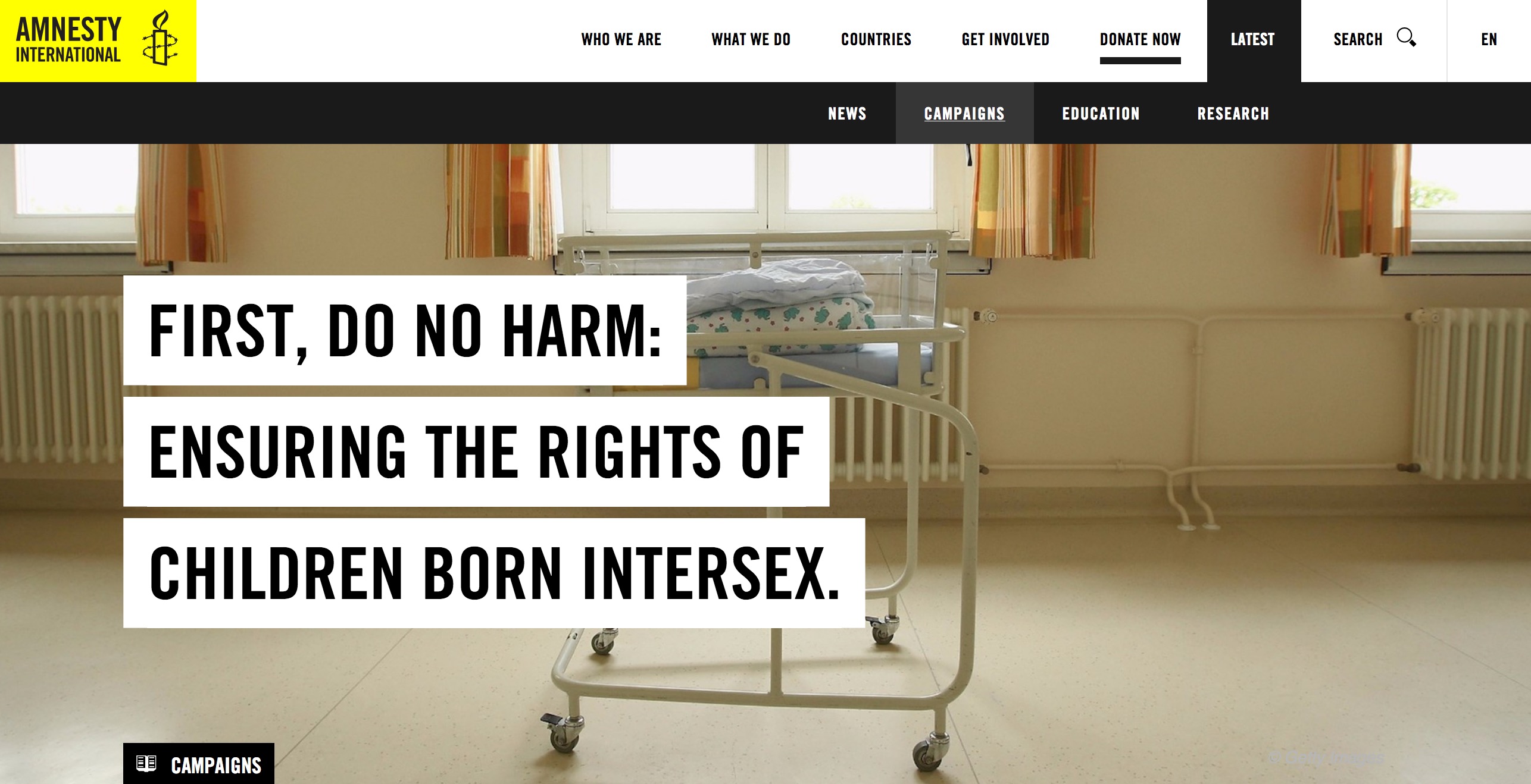 Amnesty International launches first ever Report on Intersex People