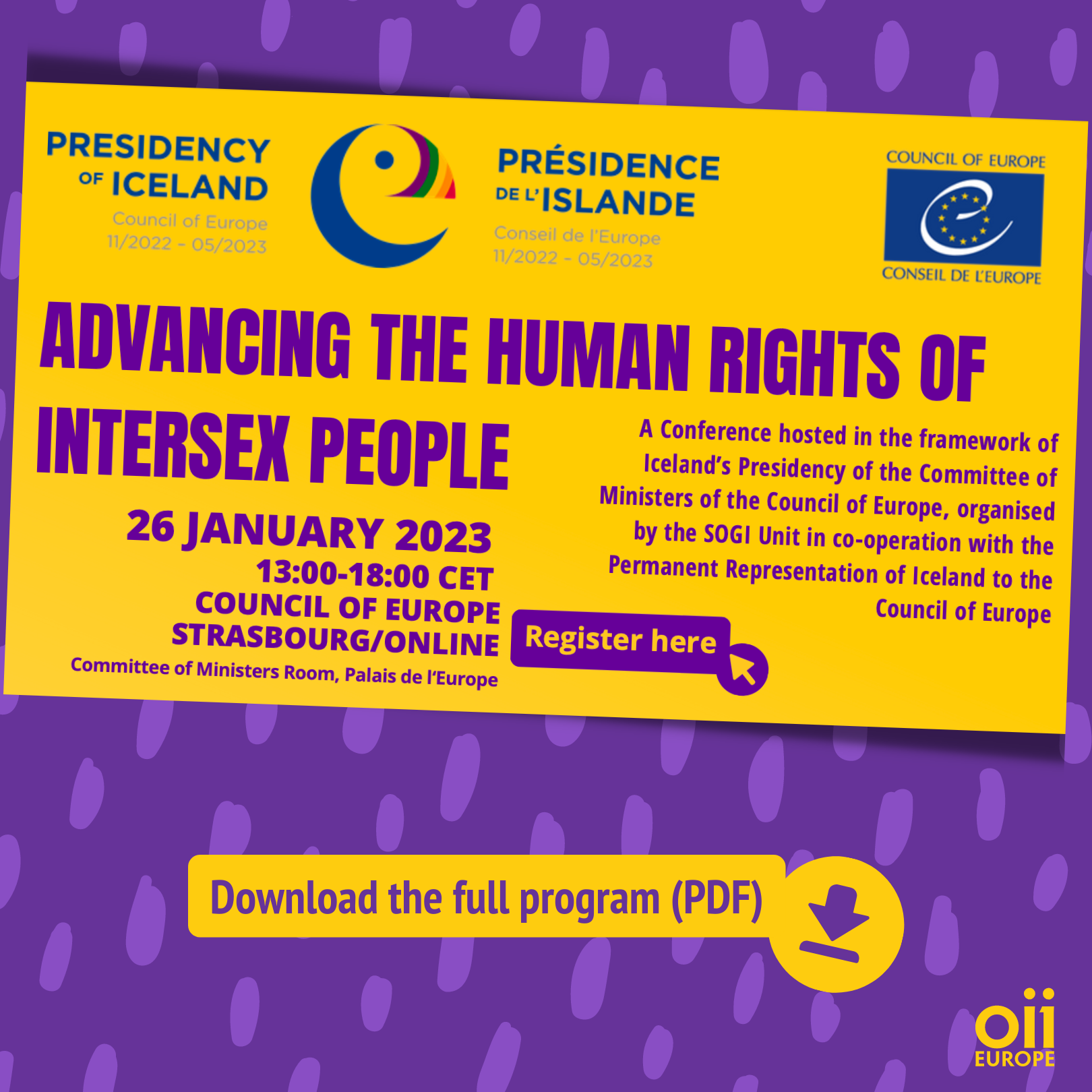 Advancing the Human Rights of Intersex People Conference – Council of Europe