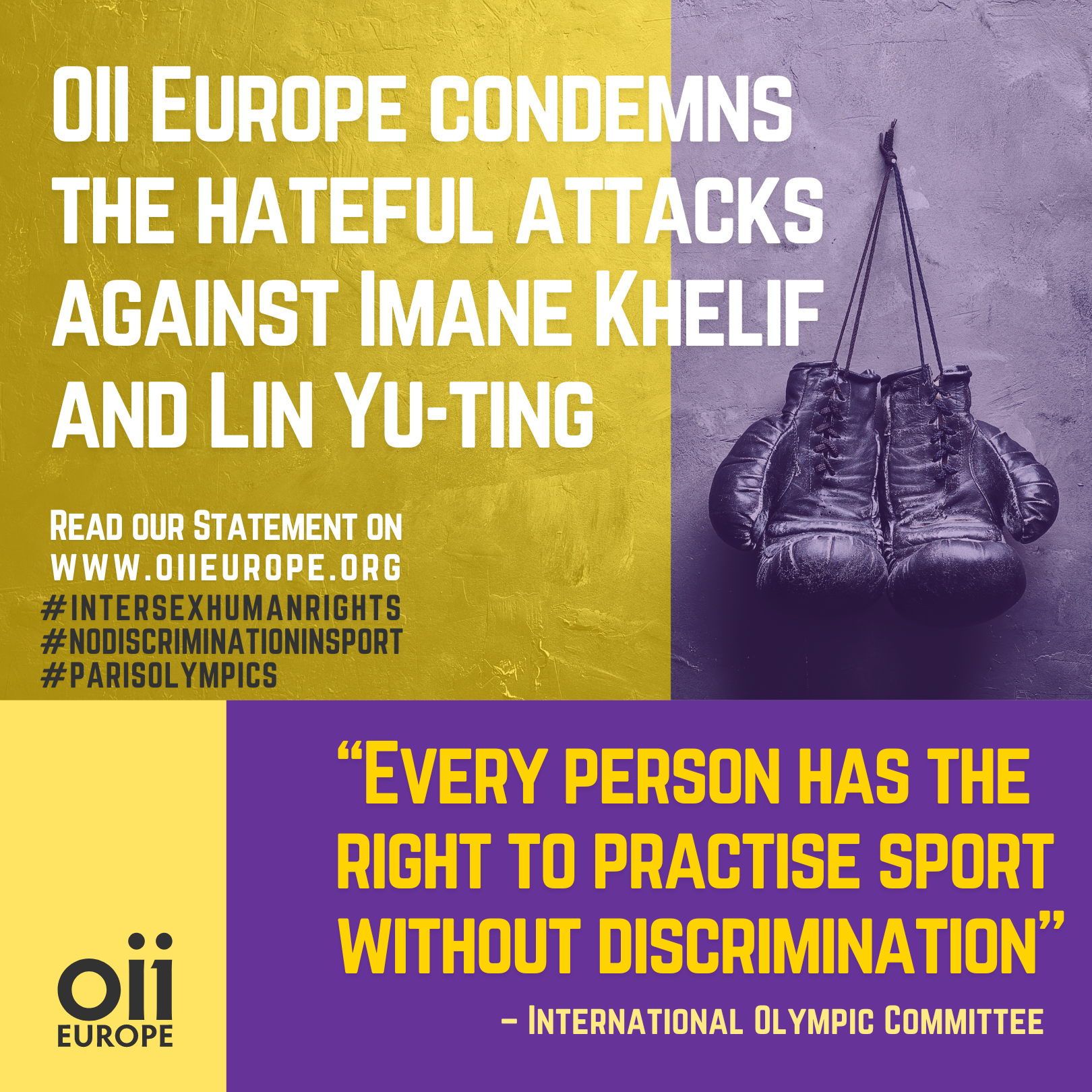 OII Europe strongly condemns the hate speech against two athletes competing in the 2024 Summer Olympics in Paris