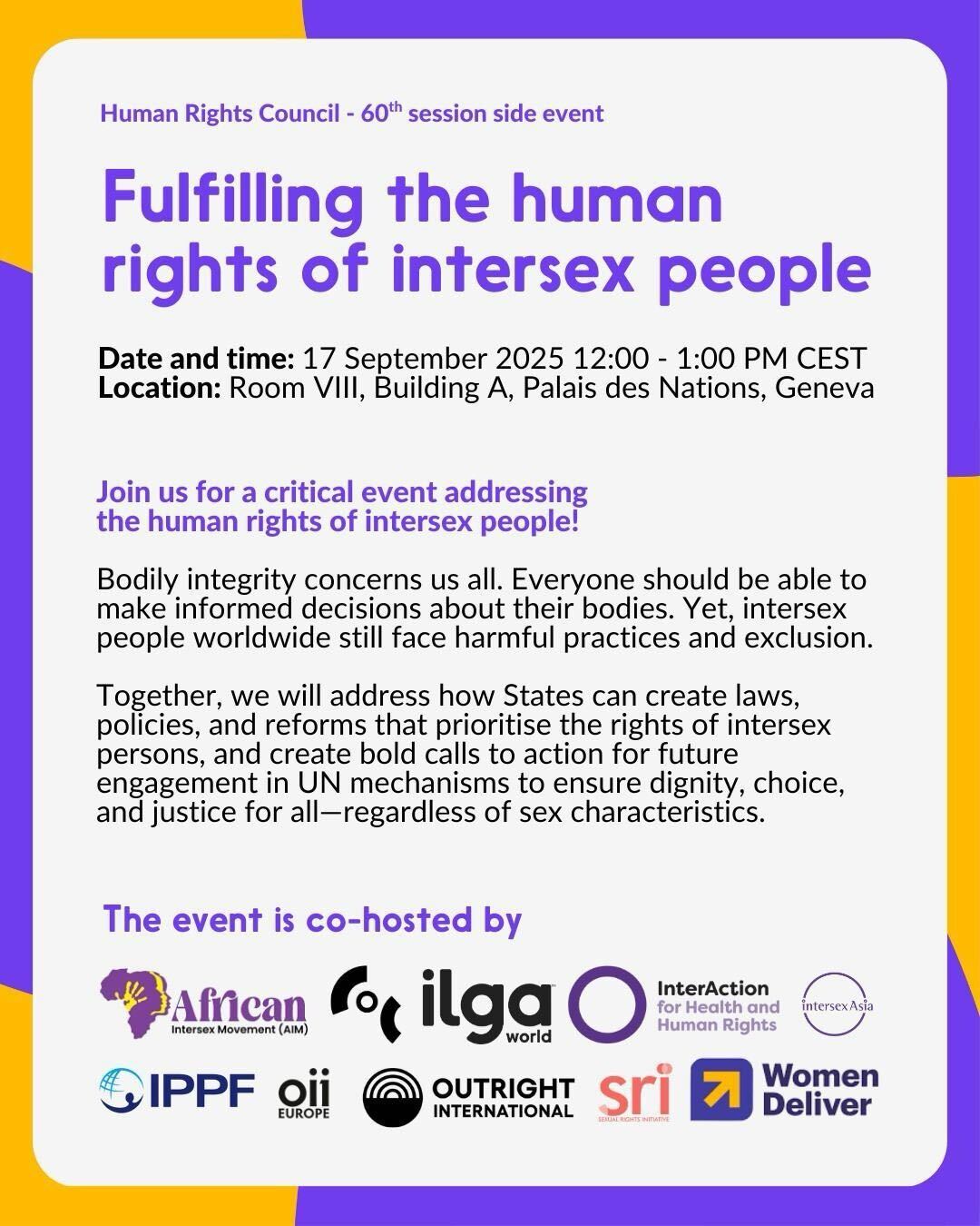Fullfilling the rights of intersex people